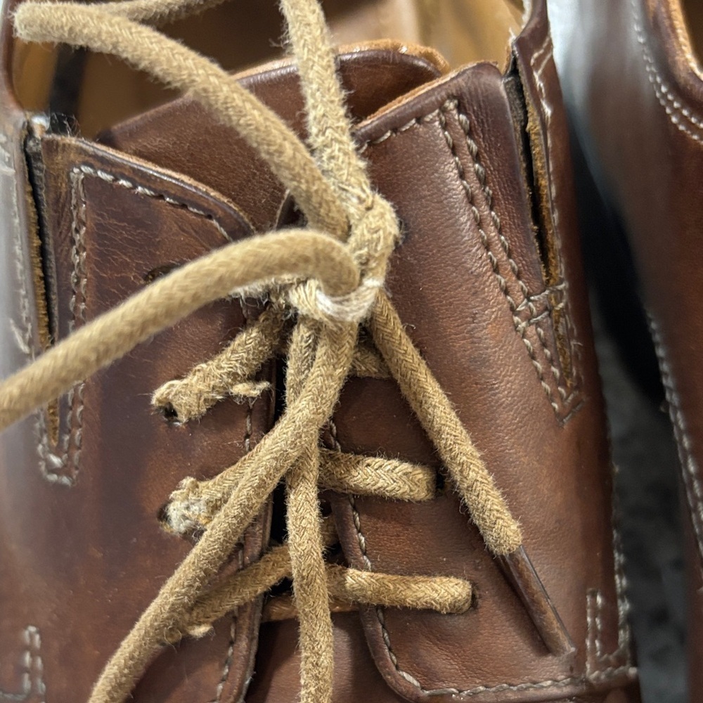 Clarks Men's Brown Leather Oxfords - Picture 4 of 12
